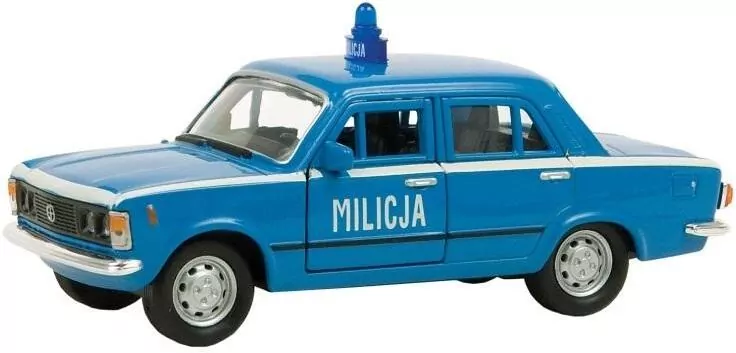 Welly. 1:39 Fiat 125P Milicja, niebieski - tantis.pl