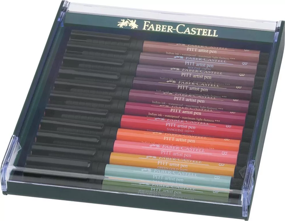 Pisaki. Pitt Artist Pen Brush. 12 kolorów Earth - tantis.pl