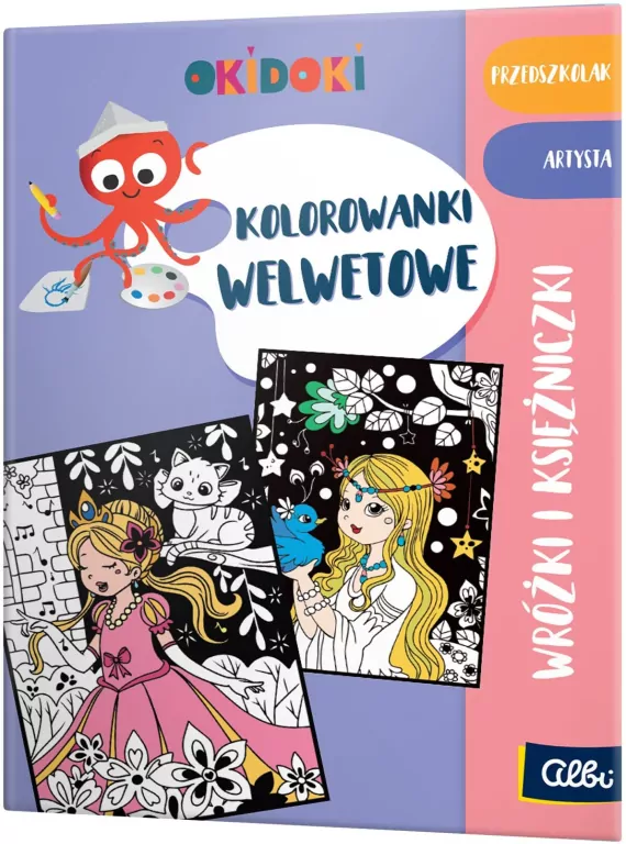 Kolorowanka welurowa. Wróżki i księżniczki OKIDOKI - tantis.pl