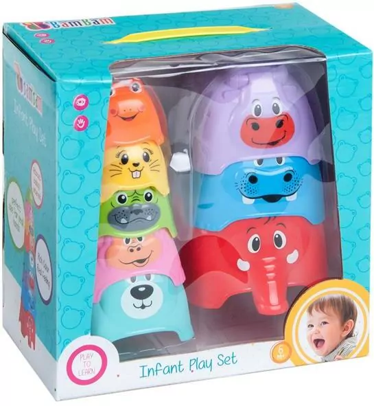 Bam Bam. Kubeczki do układania. Zwierzaki - tantis.pl