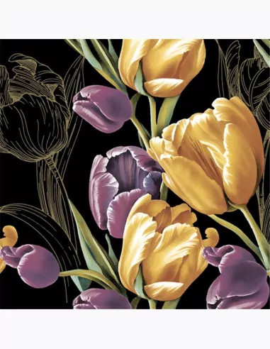 Serwetki DAISY Lunch SD 330x330 Tulipany 009502 - tantis.pl
