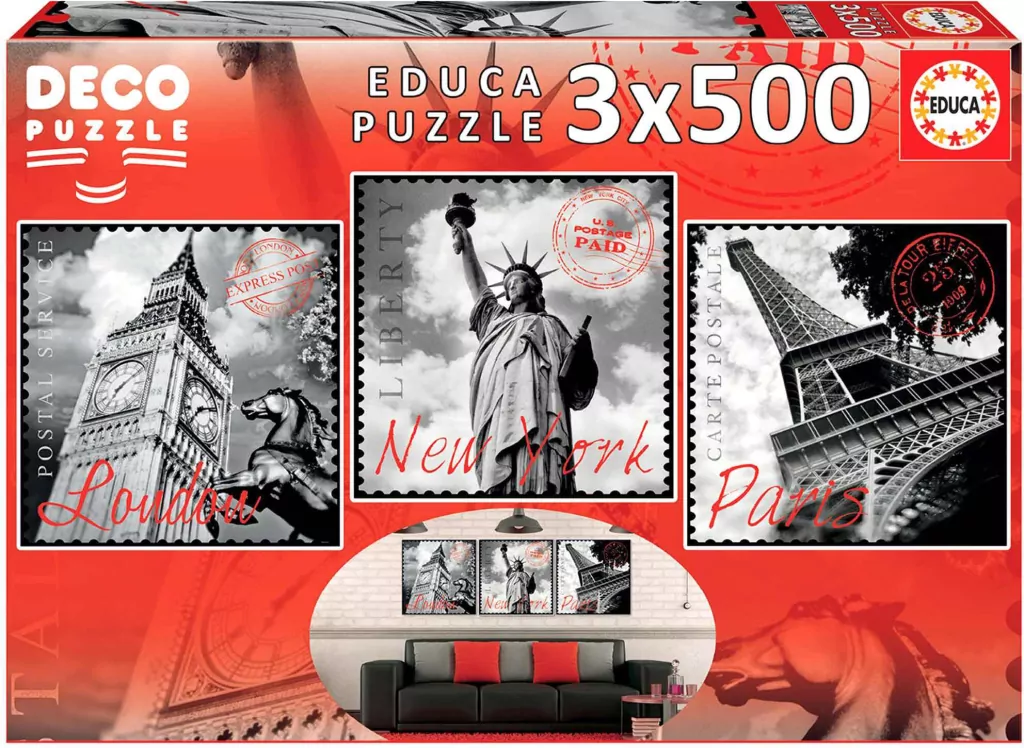 Puzzle 3x500 Duże miasta G3 - tantis.pl