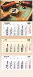 Kalendarz 2026 trójdzielny Kompas