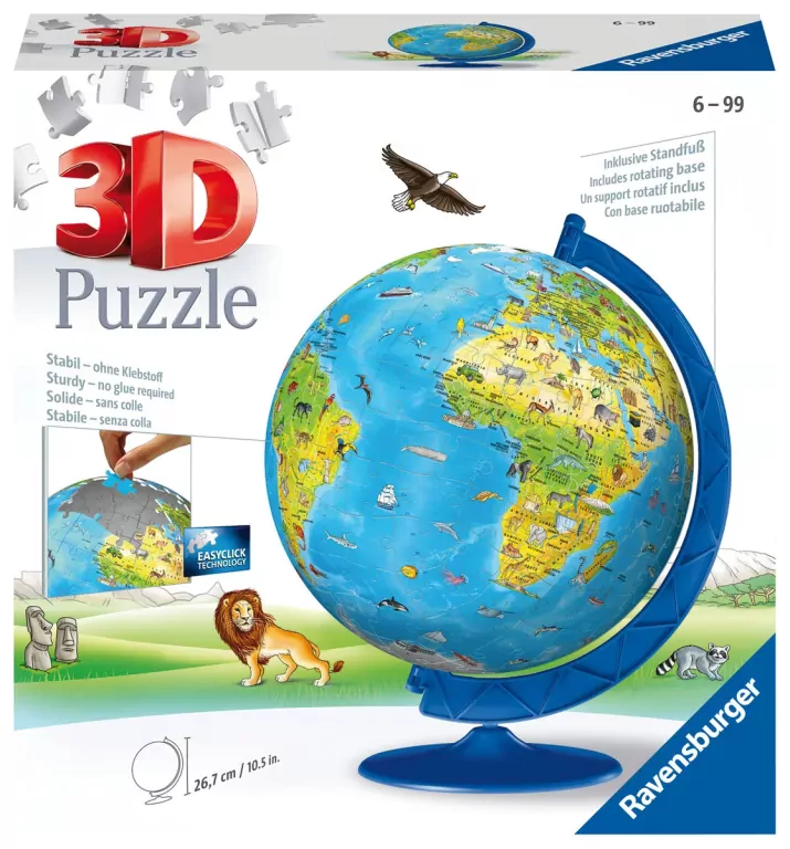 Puzzle Globus po angielsku, 180 elementów - tantis.pl