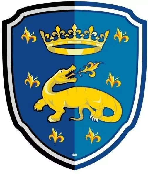 Tarcza rycerska z salamandrą - tantis.pl