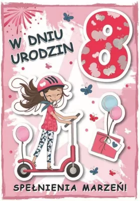 Karnet urodziny 8 B6 z kopertą