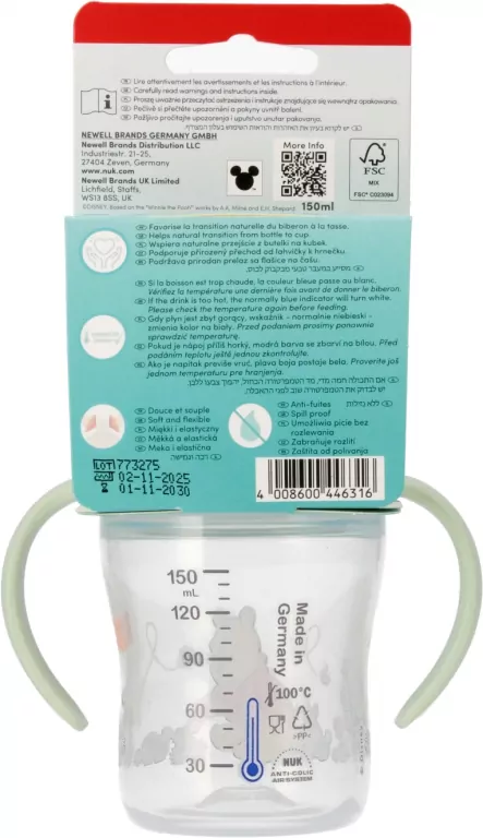 NUK. Butelka do nauki picia z ustnikiem. 150 ml. Kubuś - tantis.pl