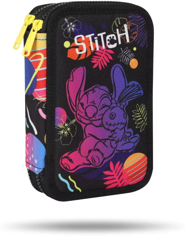 Piórnik 2-komorowy Disney Black Stitch Jumper 2 z wyposażeniem - tantis.pl