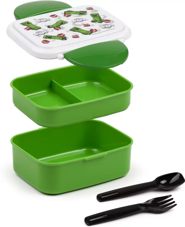 Pudełko na lunch ze sztućcami Minecraft - tantis.pl