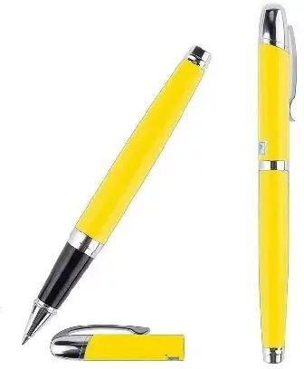 Długopis elegancki 0,5mm ze skuwką żółty - tantis.pl