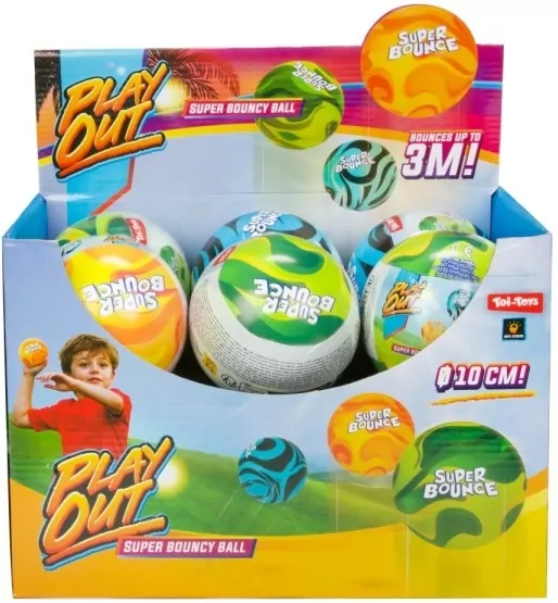 PILKA GUM SUPERODBIJAJACA 10CM MIX3 PUD12 - tantis.pl