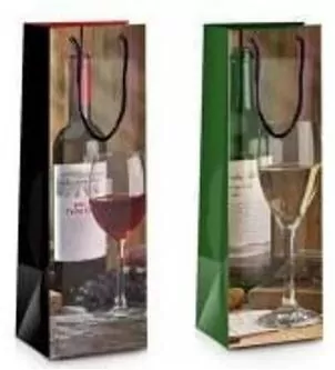 Torba prezentowa na butelkę 36x11x11cm MIX - tantis.pl