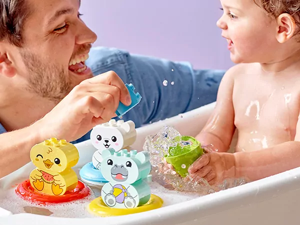 LEGO® DUPLO® Creative Play. Zabawa w kąpieli: pływający pociąg ze zwierzątkami. 10965 - tantis.pl