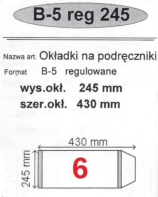 Okładka na podr B5 regulowana nr 6 NARNIA ( 50 szt.) - tantis.pl