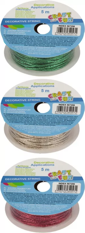 OZDOBA SZNUREK 5M MIX3 CF DISP 30/240 - tantis.pl