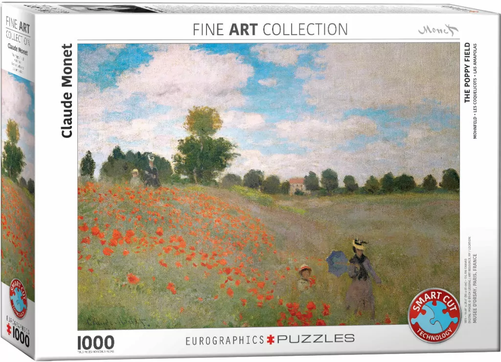 Puzzle 1000 The Poppy Field by Monet 6000-0826 - tantis.pl