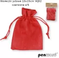 Woreczki jutowe czerwone 10x15cm - tantis.pl