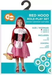 Strój dla dzieci Czerwony Kapturek rozm.120/130cm