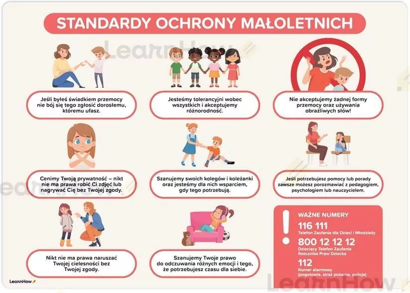 Plakat edukacyjny - Ochrona małoletnich A3 - tantis.pl