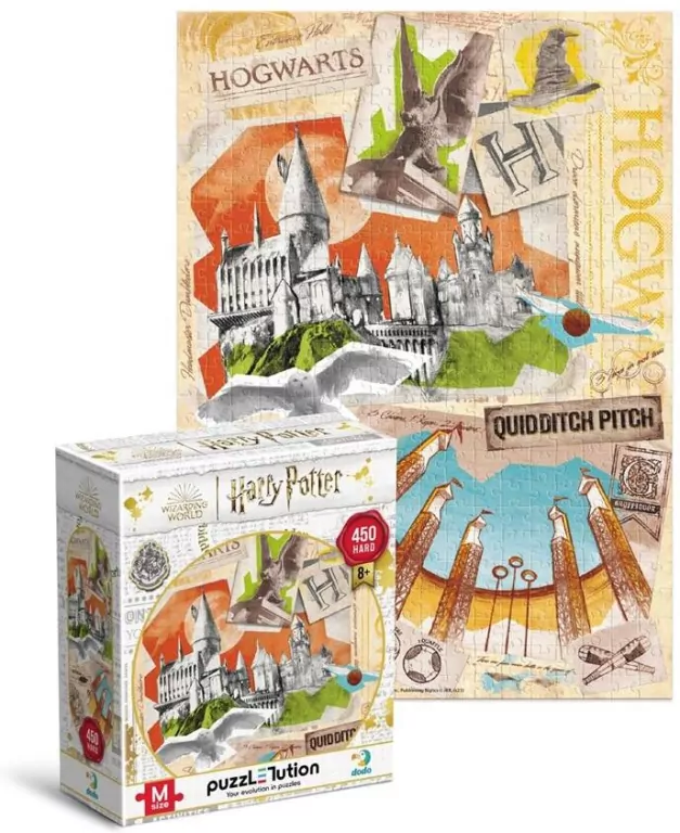 Puzzle 450 Harry Potter. Hogwarts School - tantis.pl