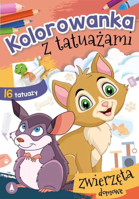 Zwierzęta domowe. Kolorowanka z tatuażami - tantis.pl