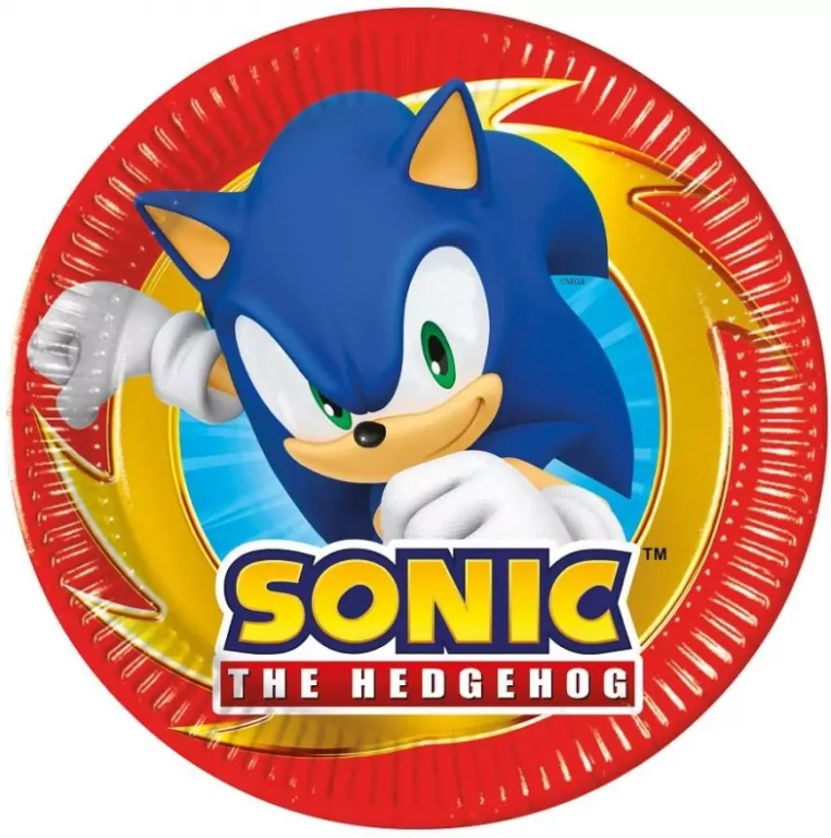 Talerzyki papierowe Sonic 20cm 8szt - tantis.pl