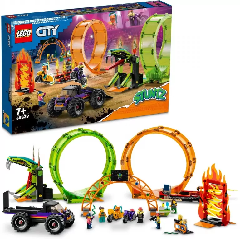LEGO® City Stunt. Kaskaderska arena z dwoma pętlami. 60339 - tantis.pl