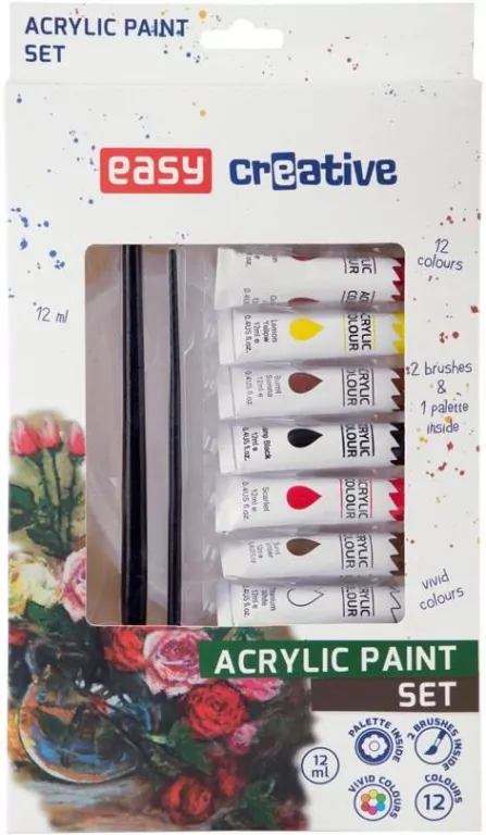Farbki akrylowe. 12 kolorów - tantis.pl