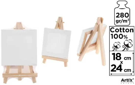 Podobrazie mini 18x24cm 280G/m2 + sztaluga