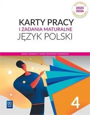 Język polski 4. Karty pracy i zadania maturalne. Liceum i technikum. Zakres podstawowy i rozszerzony - tantis.pl