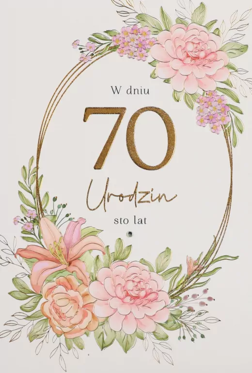 Karnet Urodziny 70 - tantis.pl