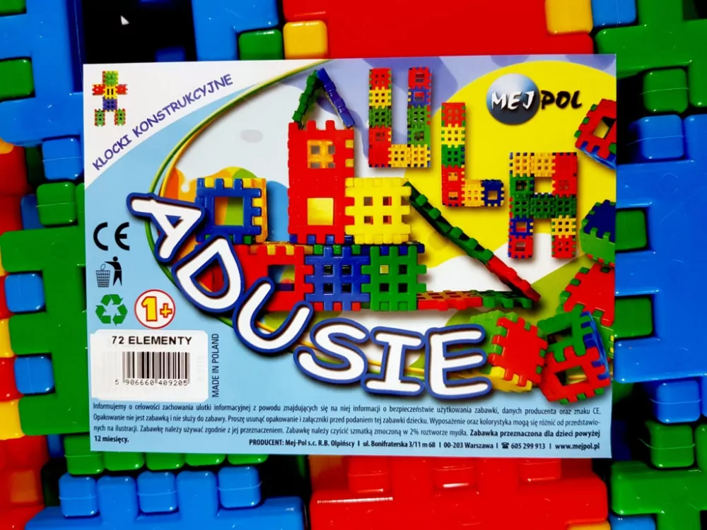Klocki konstrukcyjne ADUSIE 72el. - tantis.pl