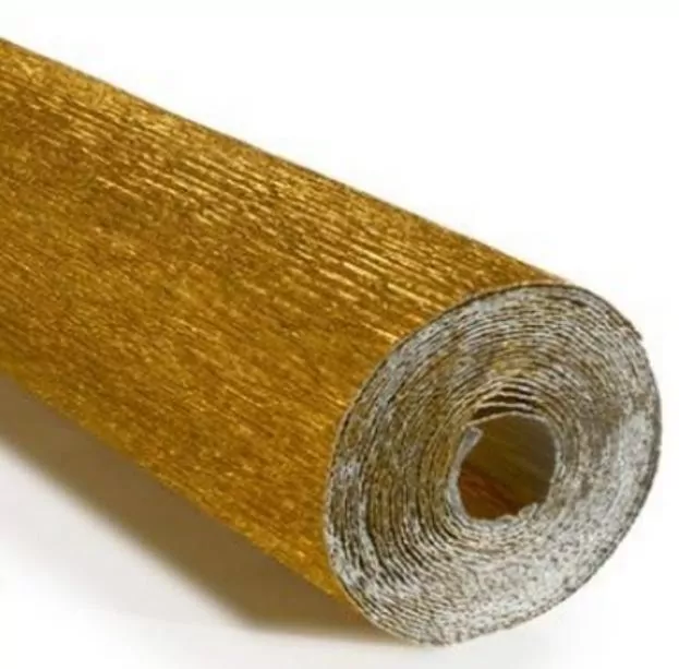 Krepina 50x250cm 180g metalizowana złota ciemna - tantis.pl