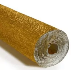 Krepina 50x250cm 180g metalizowana złota ciemna