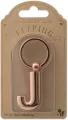 Metalowy brelok do kluczy litera J Keyring - tantis.pl