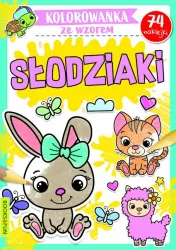 Słodziaki. Kolorowanka ze wzorem. 74 naklejki