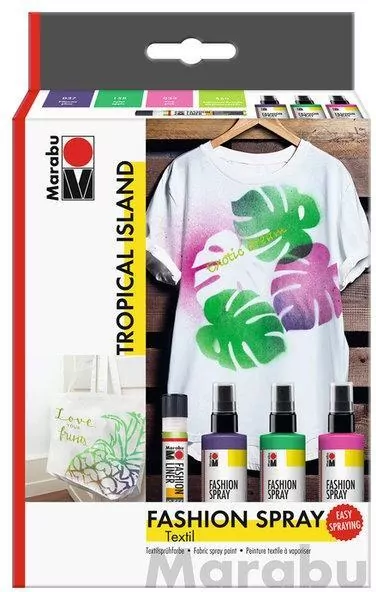 Farby do tkanin w spreju Tropical Island 4el - tantis.pl