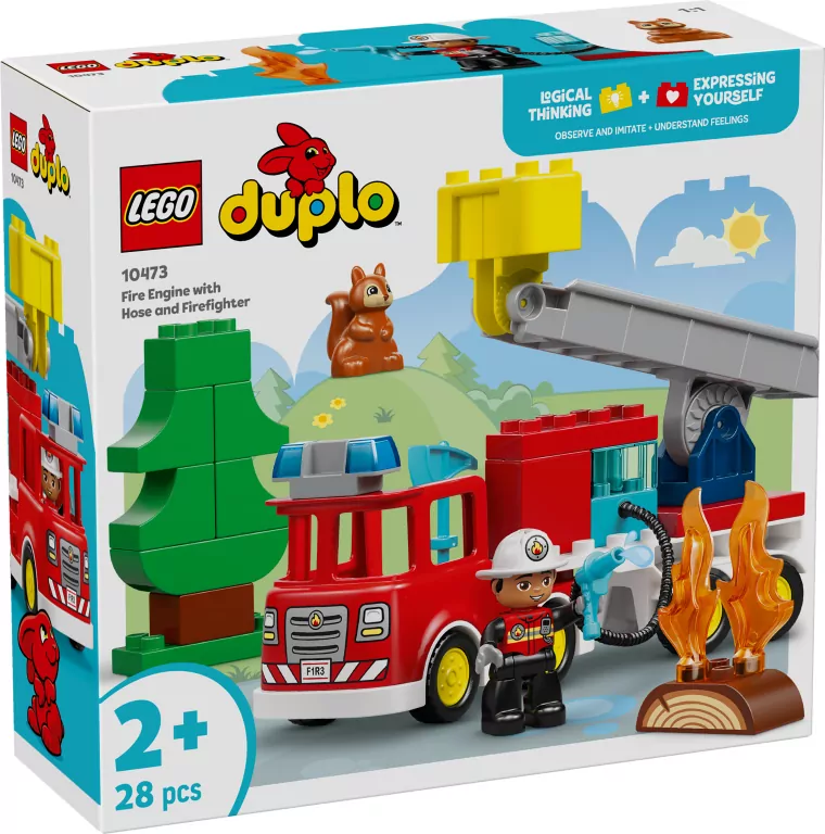 LEGO® Duplo. Wóz strażacki z wężem i strażaki 10473 - tantis.pl