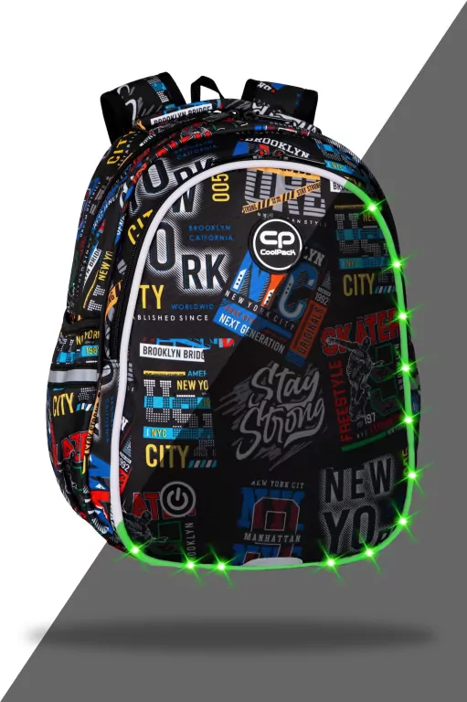 Plecak 2-komorowy. Coolpack Jimmy LED. Big city - tantis.pl
