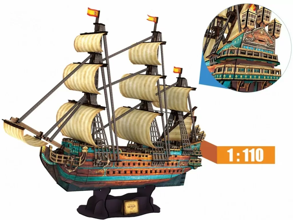 Puzzle 3D Żaglowiec San Felipe - tantis.pl