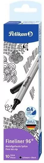 Cienkopis Fineliner 96 0,4mm czarny (10szt) - tantis.pl