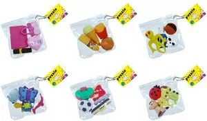 Gumki do ścierania, 4 sztuki w zestawie. Mix wzorów - tantis.pl