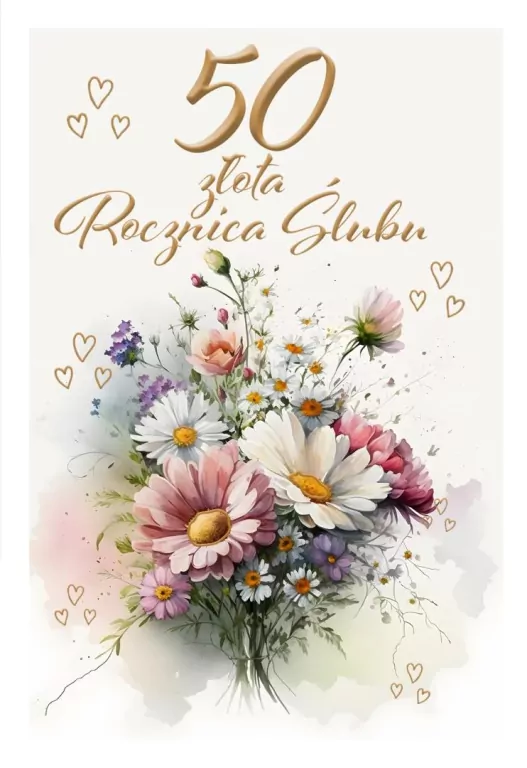 Kartka okolicznościowa Rocznica ślubu 50 - tantis.pl