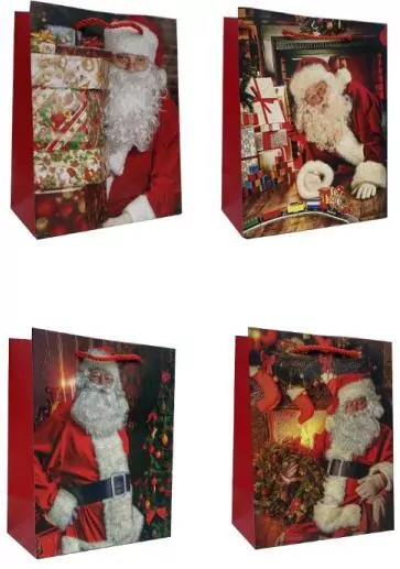 Torebka prezentowa świąteczna 346B 26x32x10cm mix cena za 1 szt - tantis.pl