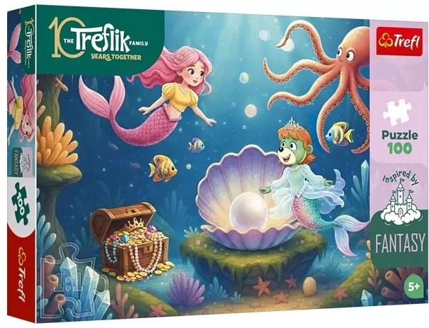 Puzzle 100 W krainie syrenek TREFL - tantis.pl