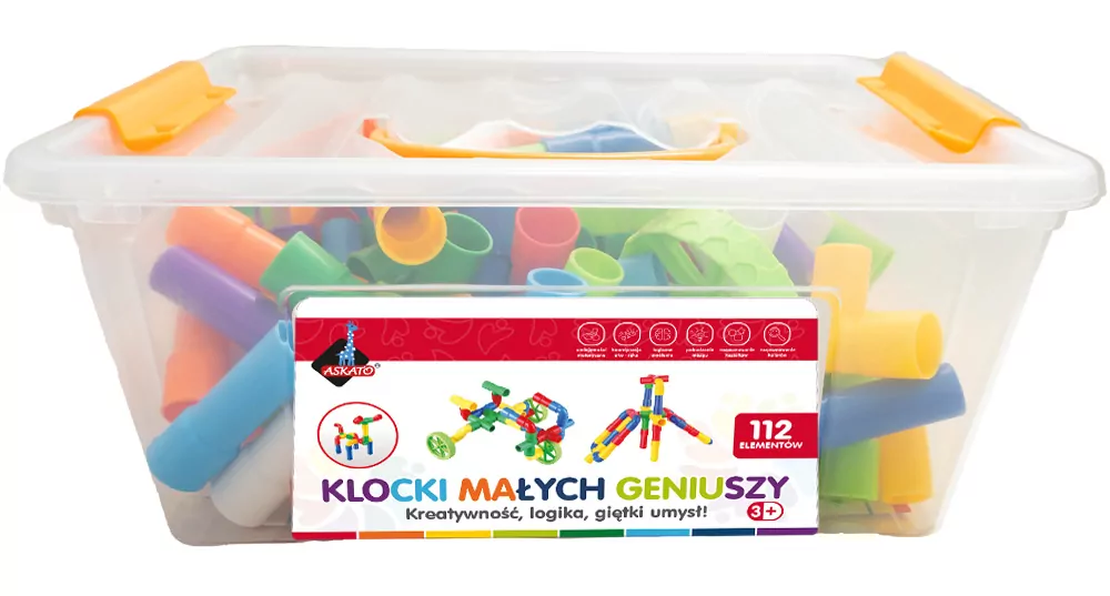 Klocki Małych Geniuszy. Złączki 112 elementów - tantis.pl