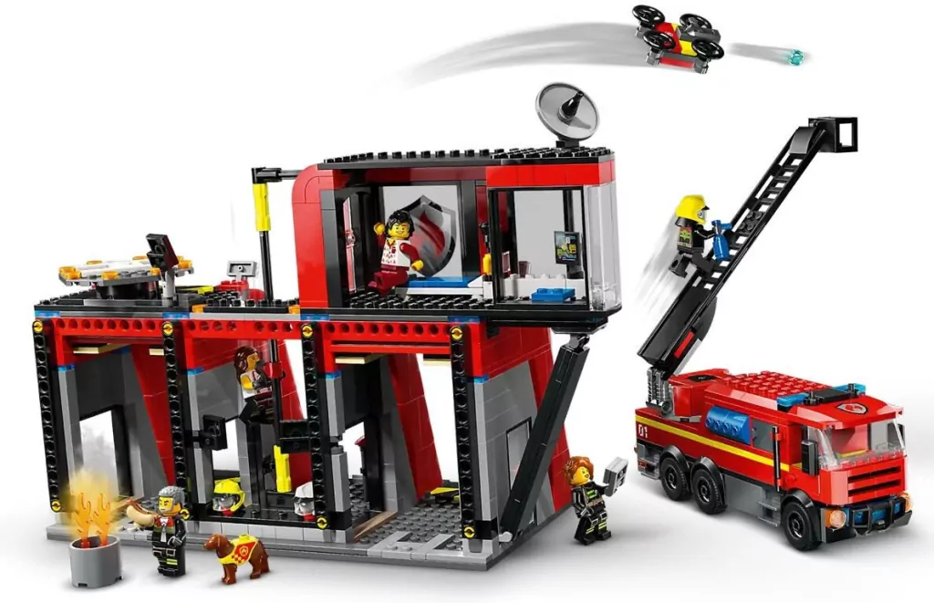 LEGO® City. Remiza strażacka z wozem 60414 - tantis.pl