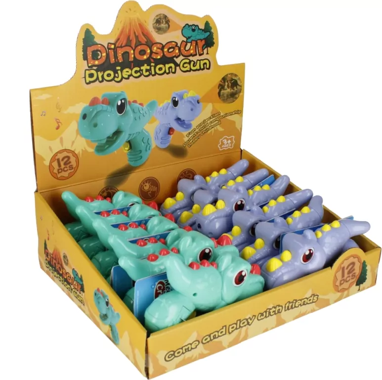 PISTOLET PROJEKTOR DINO B/O 15CM MIX2 DISP12/216 - tantis.pl
