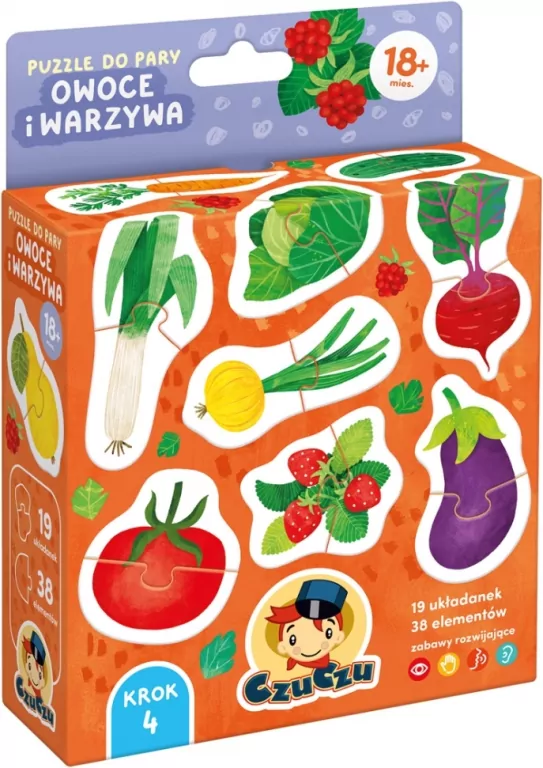 CzuCzu. Puzzle do pary. Owoce i warzywa 18m+ - tantis.pl