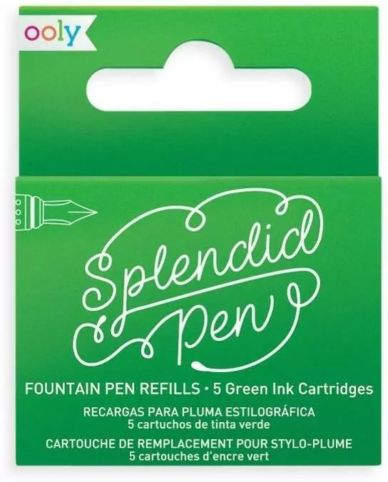 Naboje uzupełniające Ooly Splendid Pen zielone 5 sztuk - tantis.pl